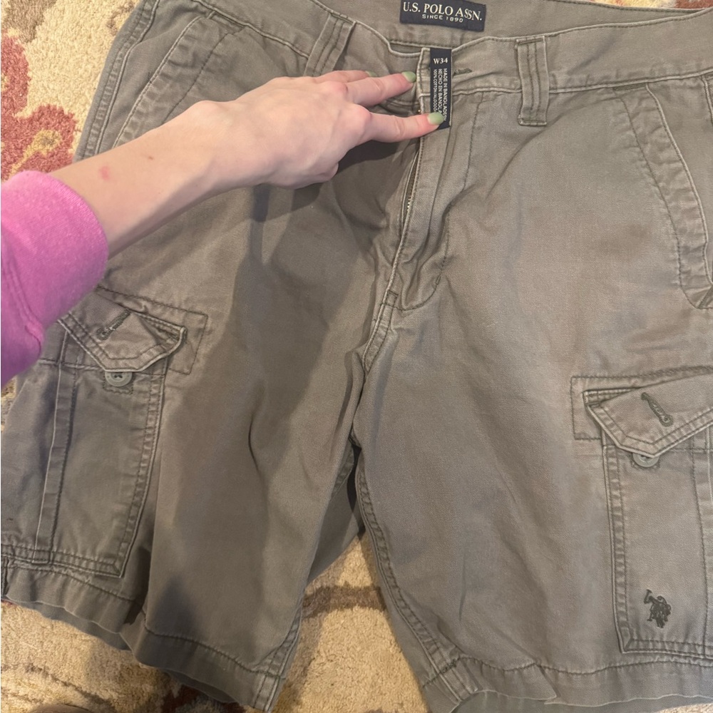 U.S. Polo Assn. Men's Cargo Shorts - Olive/Taupe